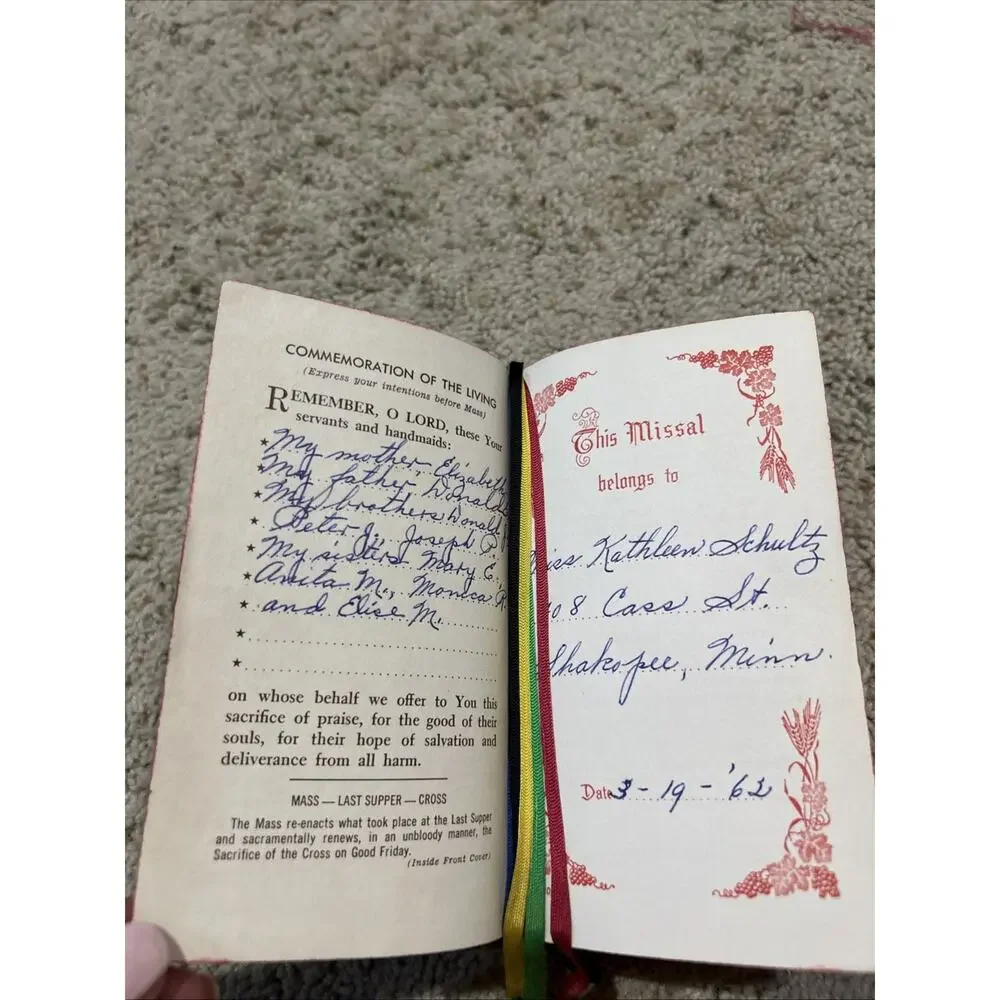 Vintage 1959 St Joseph Daily Missal Confraternity Version Catholic F26